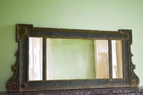 GEORGE II PAINTED OVERMANTEL MIRROR
