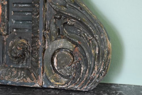 GEORGE II PAINTED OVERMANTEL MIRROR - ADDITIONAL PHOTO 4