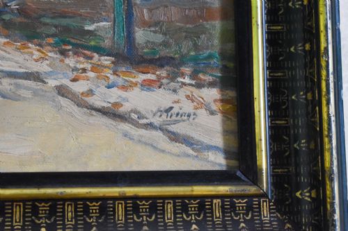 HUGO KRINGS RURAL SCENE OIL ON BOARD - ADDITIONAL PHOTO 2