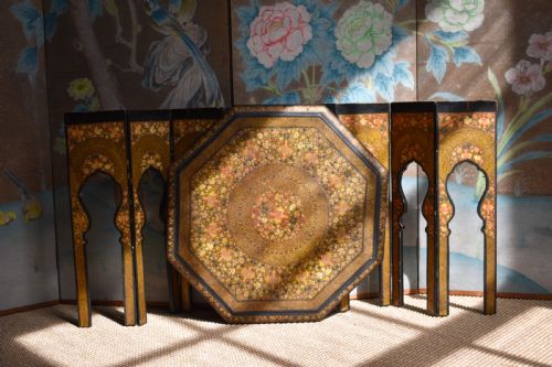 INDIAN KASHMIRI PAINTED TABLE