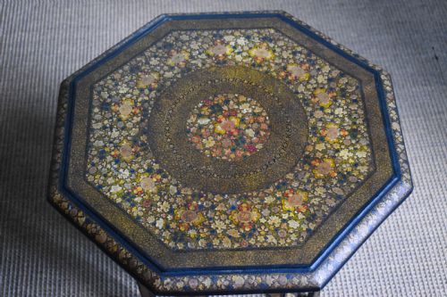 INDIAN KASHMIRI PAINTED TABLE - ADDITIONAL PHOTO 5