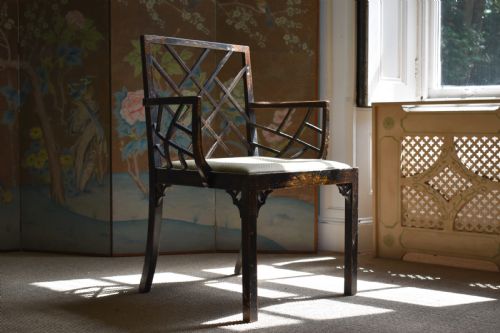 CHINOISERIE 'COCKPEN' ARMCHAIR