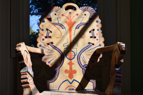 SWEDISH FOLK ART ARMCHAIR - ADDITIONAL PHOTO 1