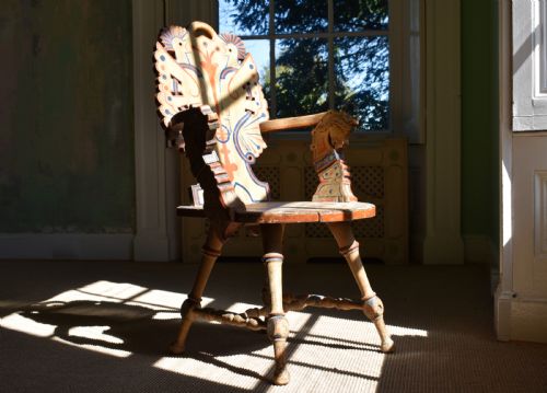 SWEDISH FOLK ART ARMCHAIR - ADDITIONAL PHOTO 2
