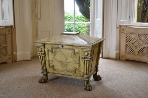 Regency Faux Marble Cellaret