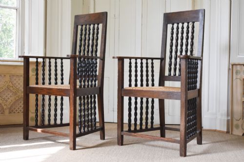 A Pair of Heinrich Vogeler Armchairs
