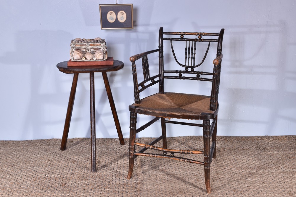 Regency Faux Bamboo Armchair View IV