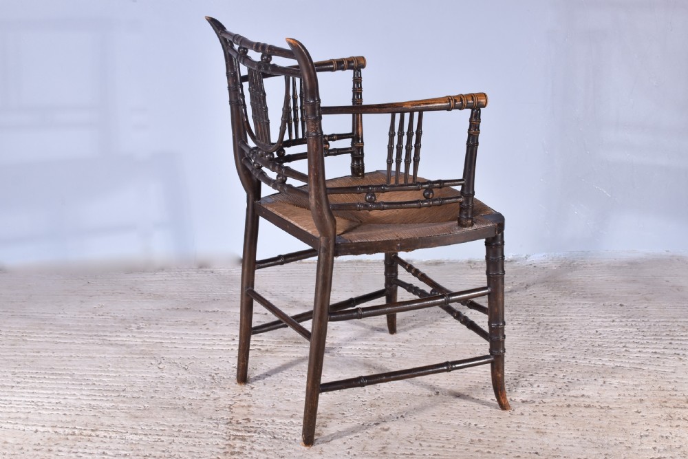 Regency Faux Bamboo Armchair View VI