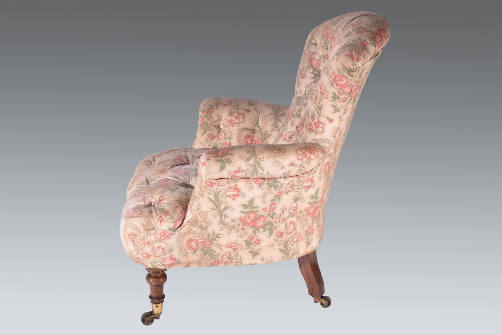 Howard & Sons Deep-Buttoned Back Armchair View VI