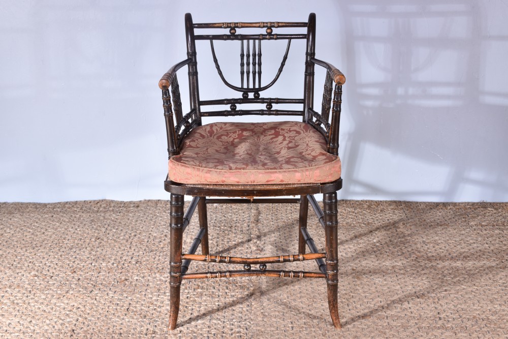 Regency Faux Bamboo Armchair