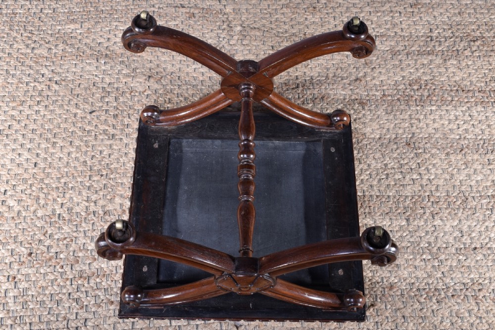 Rosewood X-Frame Stool View IV