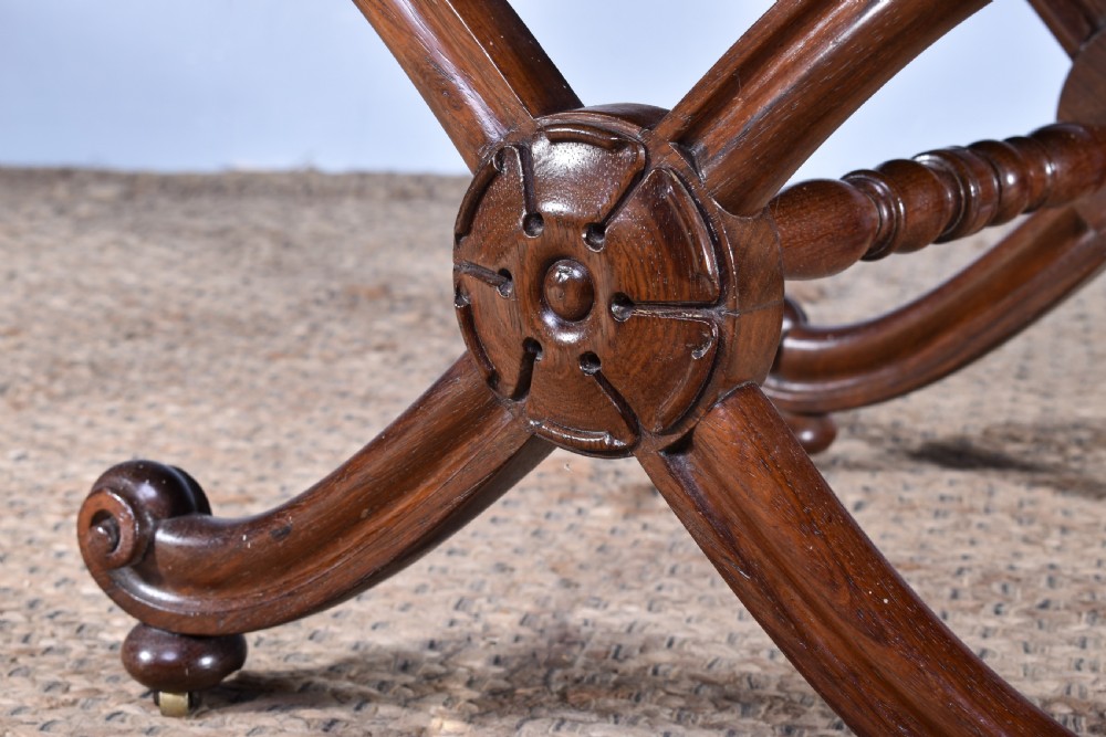 Rosewood X-Frame Stool View V