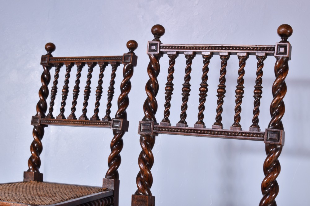 Pair Of Barley Twist Side Chairs View II