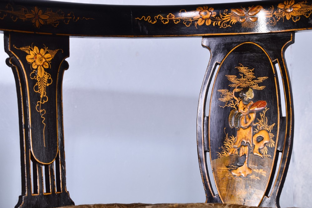 Pair Of Chinoiserie Decorated Tub Chairs’ View II