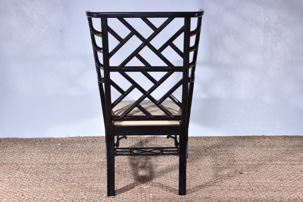 A Chinoiserie Wing Back Armchair View VIII
