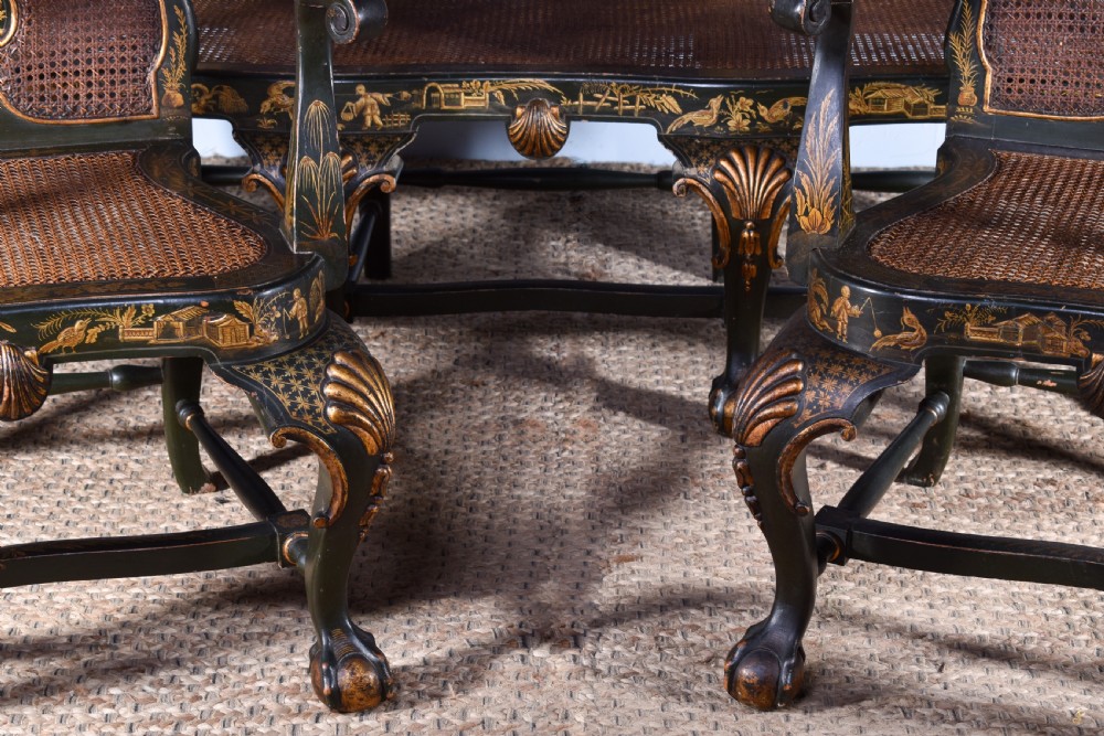 Green Lacquered Japanned Suite View III