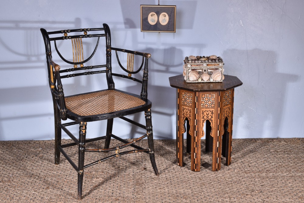 Regency Faux Bamboo Armchair View II