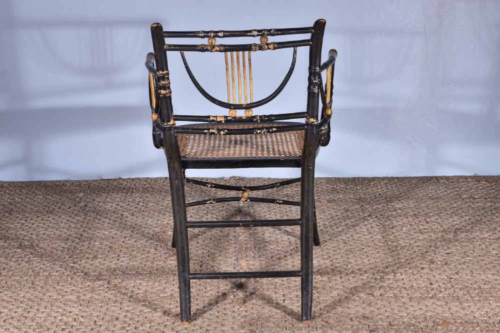 Regency Faux Bamboo Armchair View IV