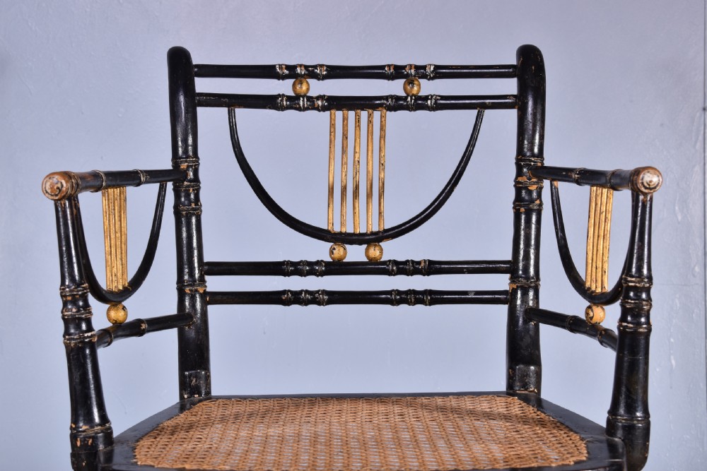 Regency Faux Bamboo Armchair View V