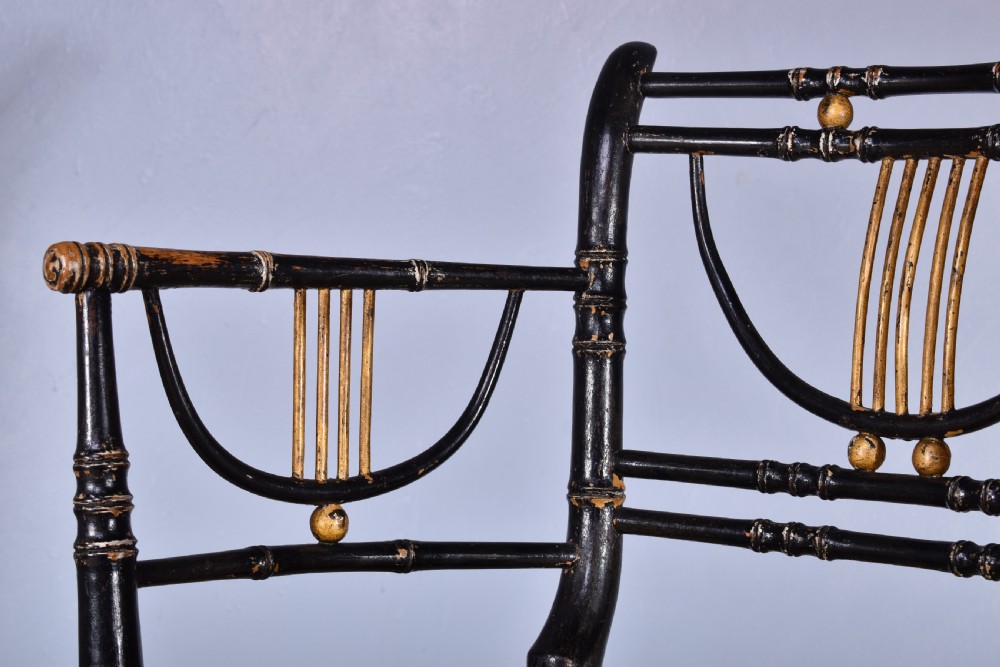 Regency Faux Bamboo Armchair View VI
