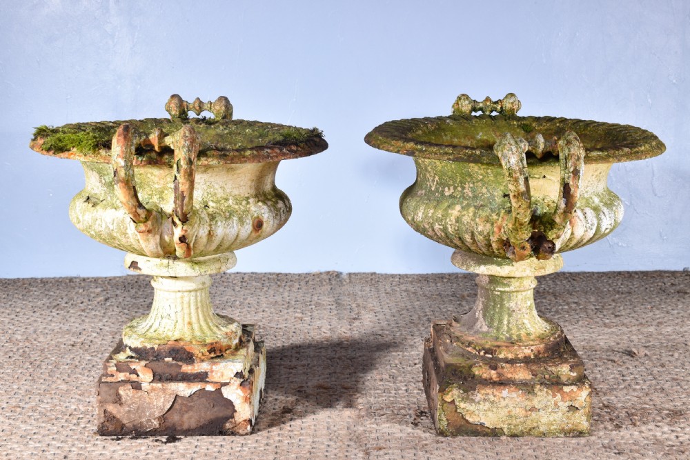 Pair Of Coalbrookdale Naples Garden Urns View VI