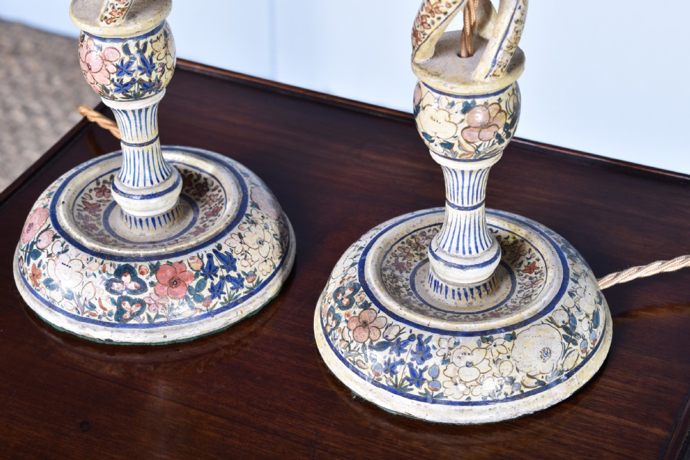 Pair Of Tall Kashmiri Table Lamps View III
