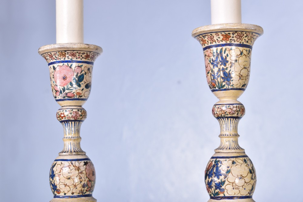 Pair Of Tall Kashmiri Table Lamps View V