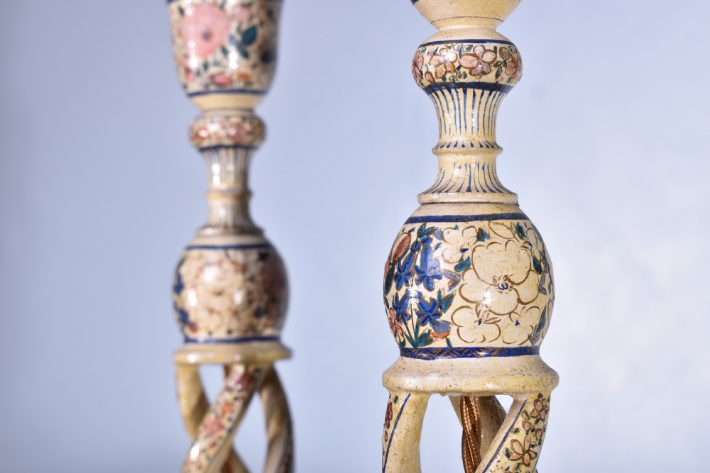 Pair Of Tall Kashmiri Table Lamps View VIII