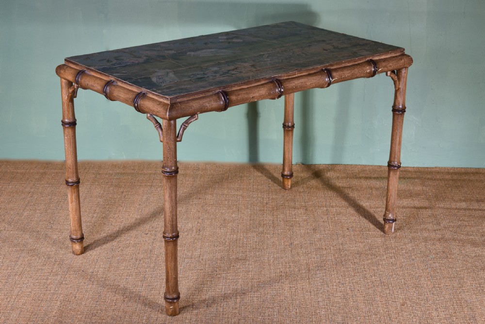 Painted Faux Bamboo Table