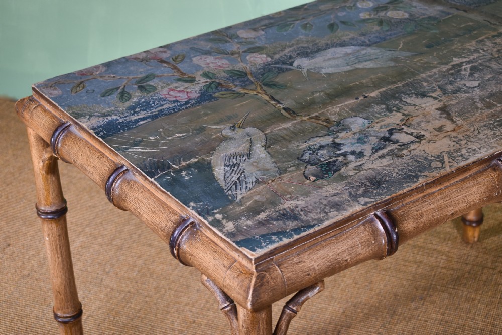 Painted Faux Bamboo Table View II