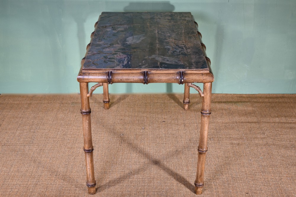 Painted Faux Bamboo Table View III