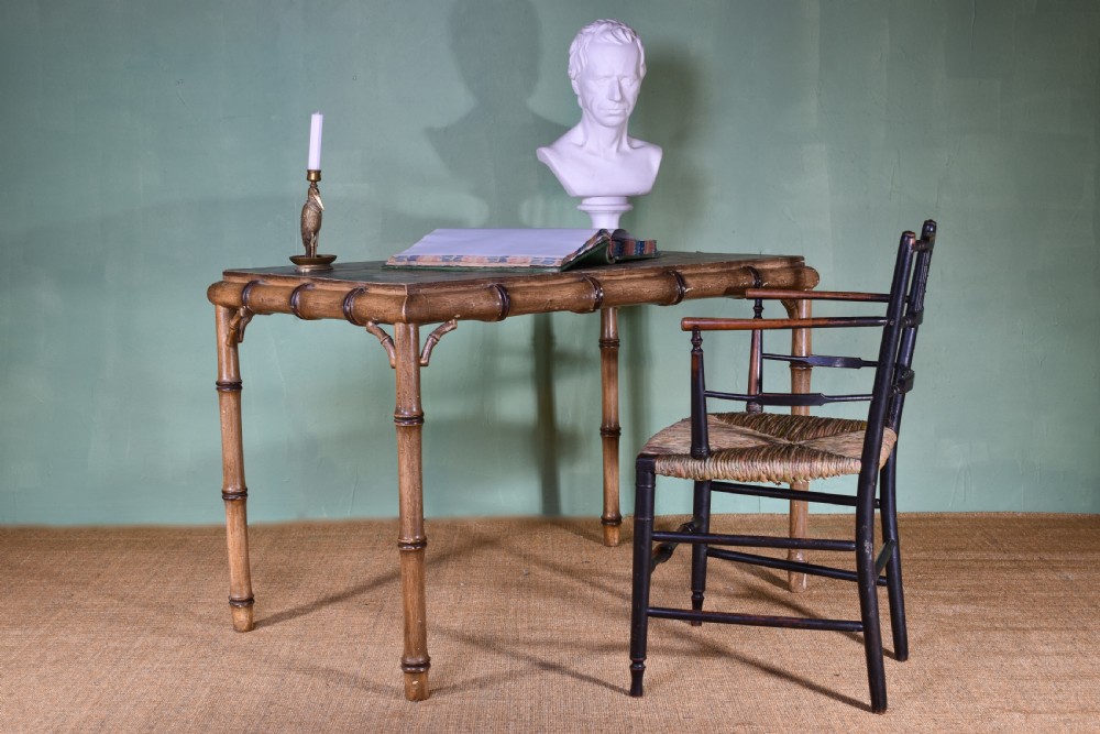 Painted Faux Bamboo Table View VII