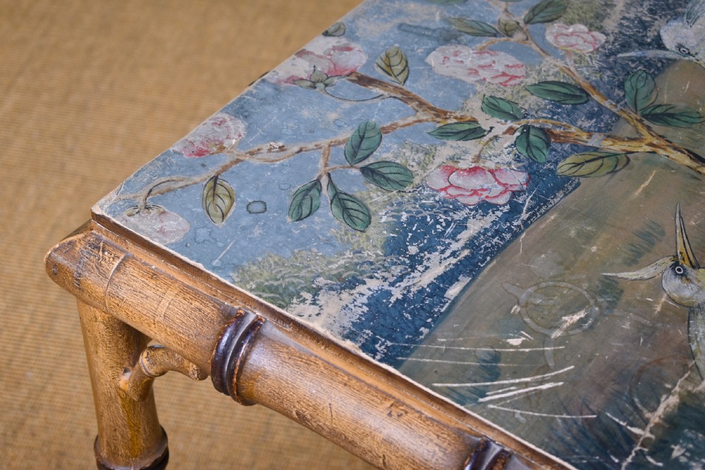 Painted Faux Bamboo Table View VIII
