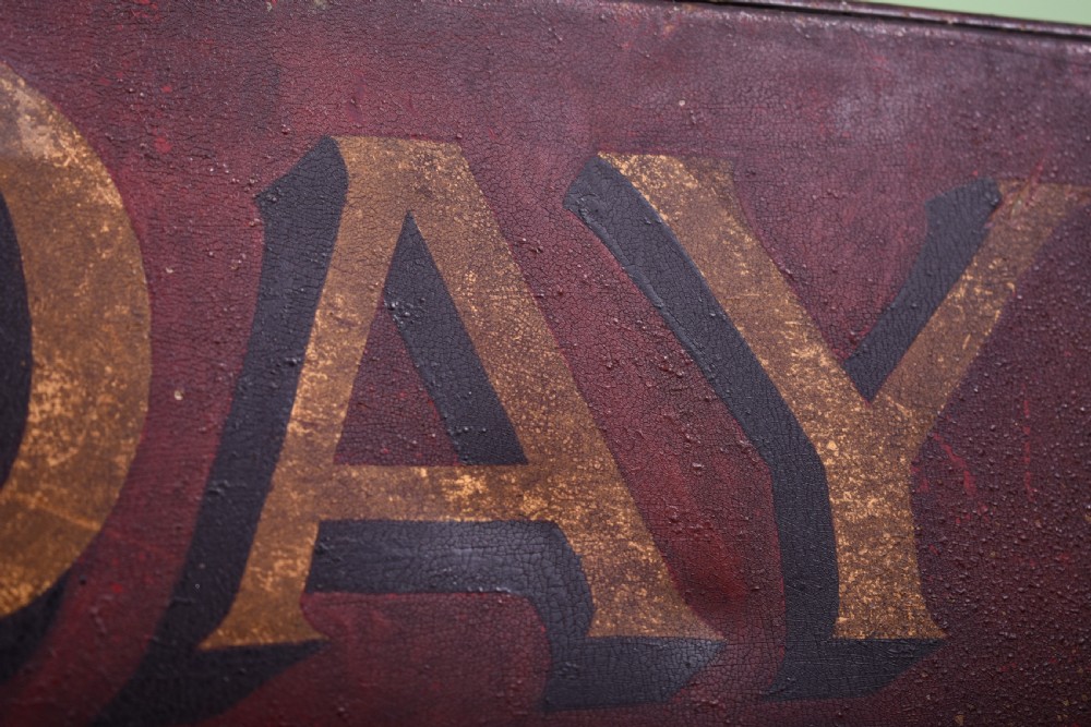 Original Hand Painted Merchants Sign View VI