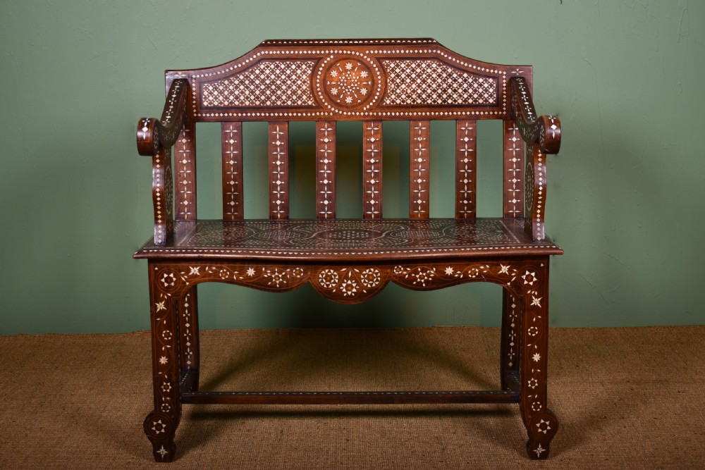 Moorish Inlaid Bench