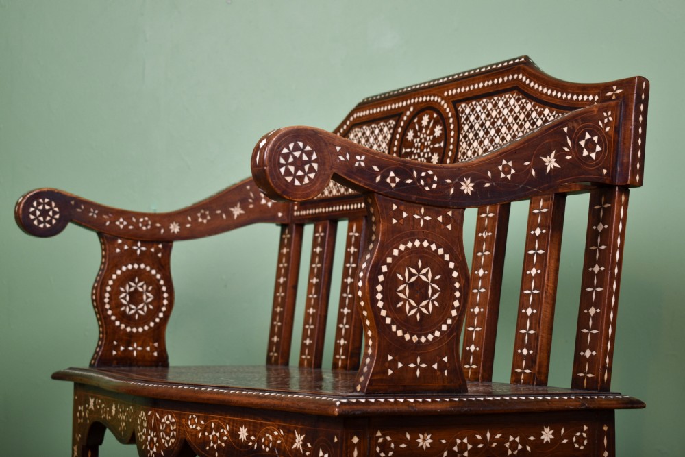 Moorish Inlaid Bench View II
