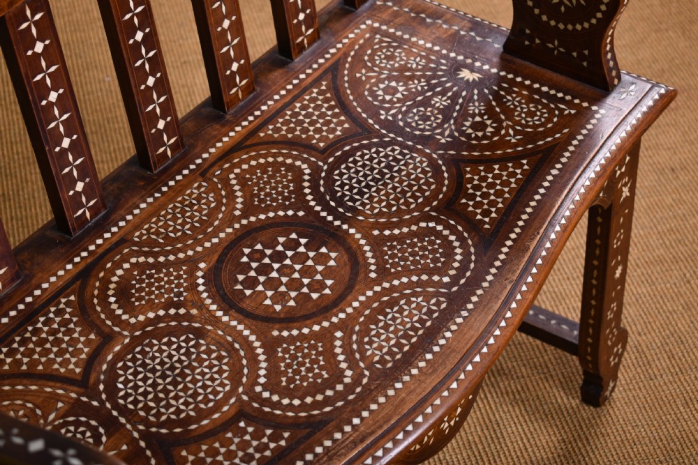 Moorish Inlaid Bench View IV