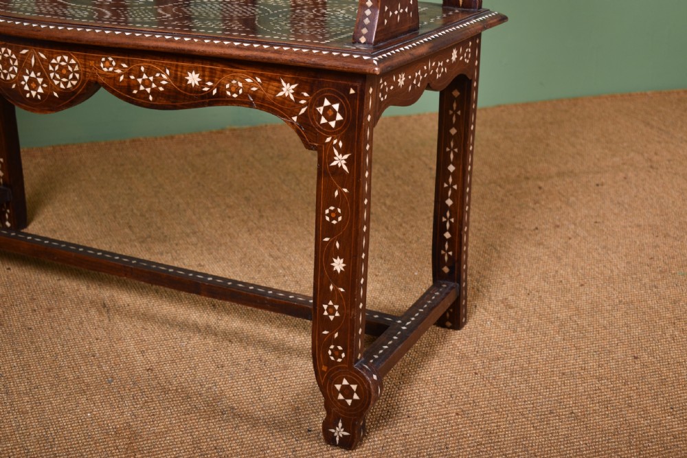 Moorish Inlaid Bench View V