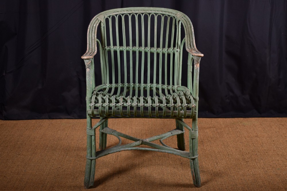 Painted Wicker Armchair   View III
