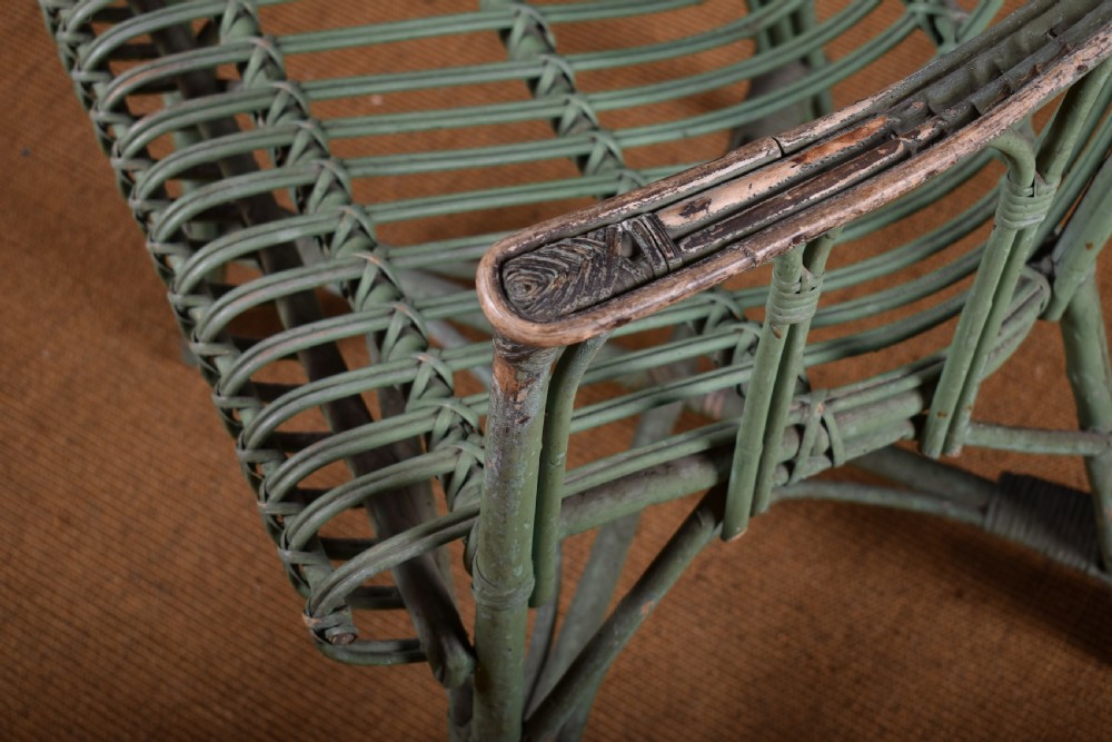 Painted Wicker Armchair   View IV