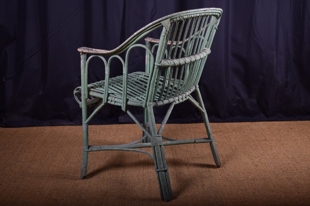 Painted Wicker Armchair   View VI