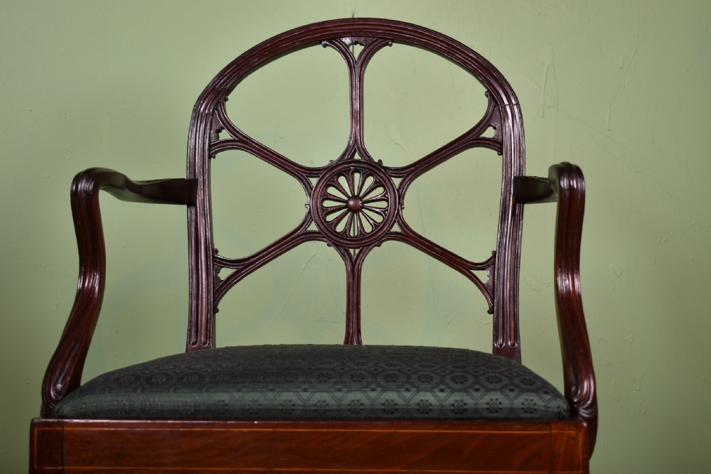 Pair Of George III Mahogany Open Armchairs  View II