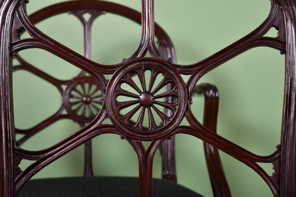 Pair Of George III Mahogany Open Armchairs  View III