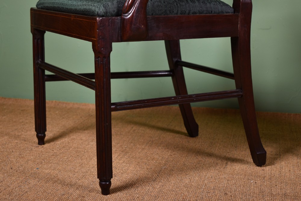 Pair Of George III Mahogany Open Armchairs  View X