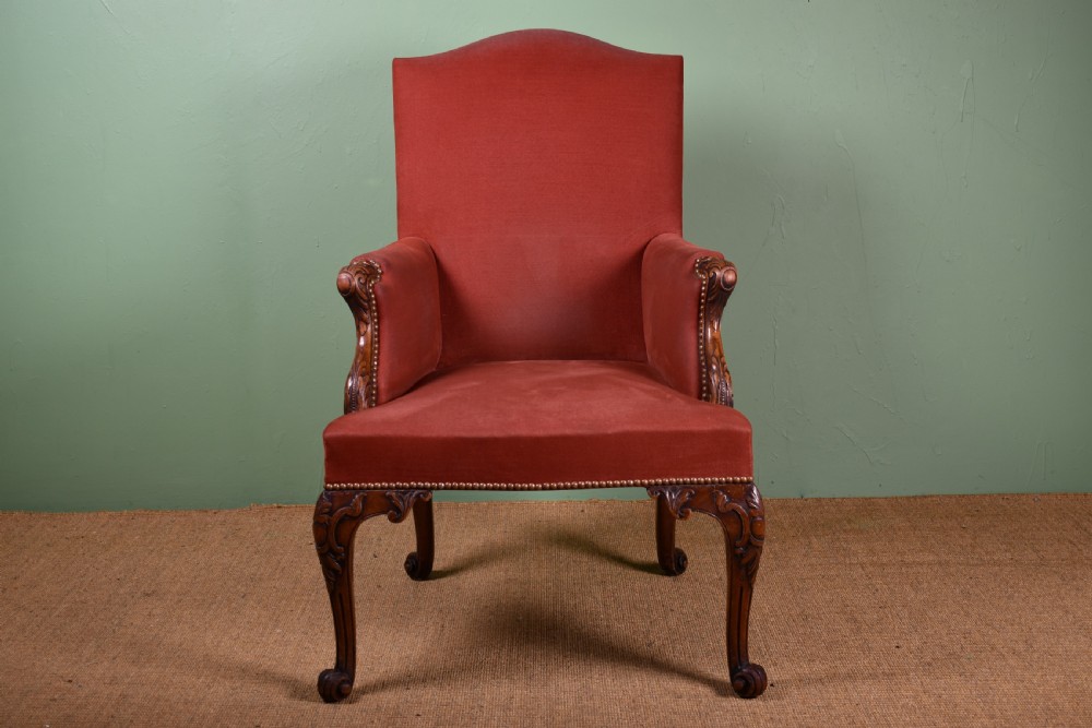 Howard & Sons Mahogany Library Armchair
