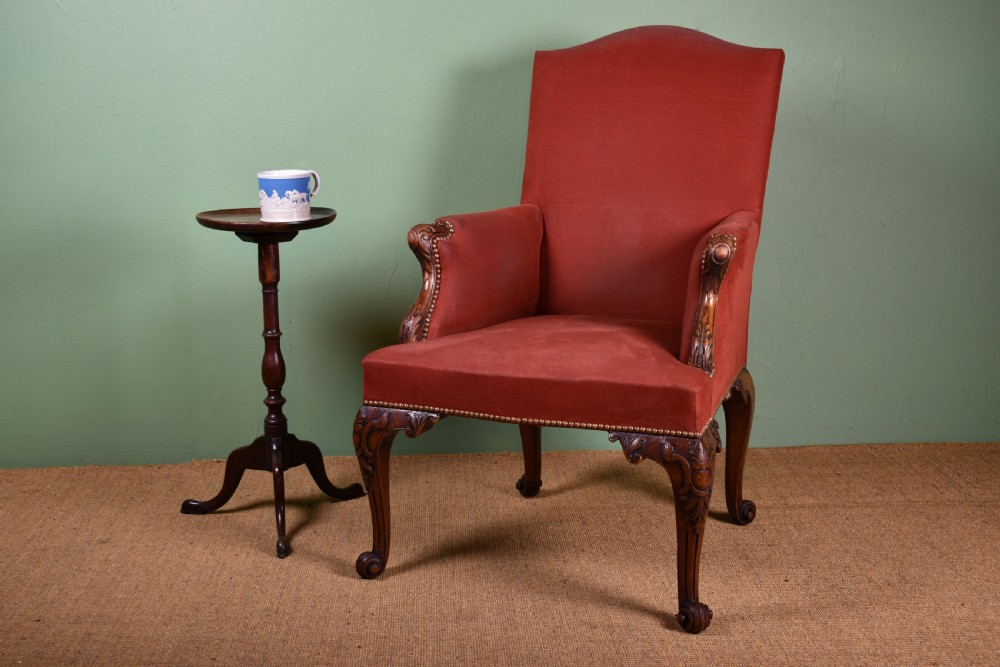 Howard & Sons Mahogany Library Armchair View II