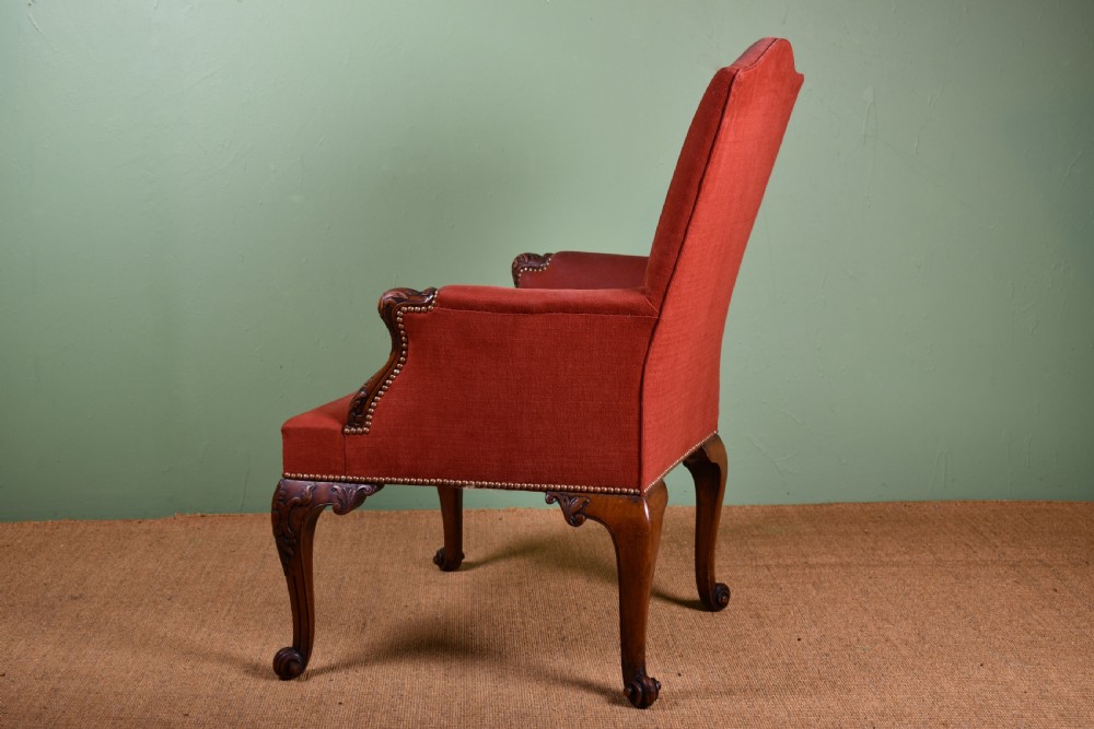 Howard & Sons Mahogany Library Armchair View V