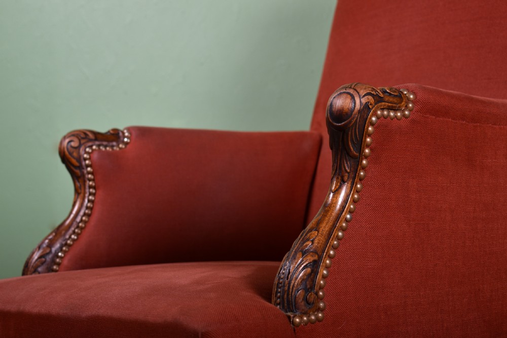 Howard & Sons Mahogany Library Armchair View VI