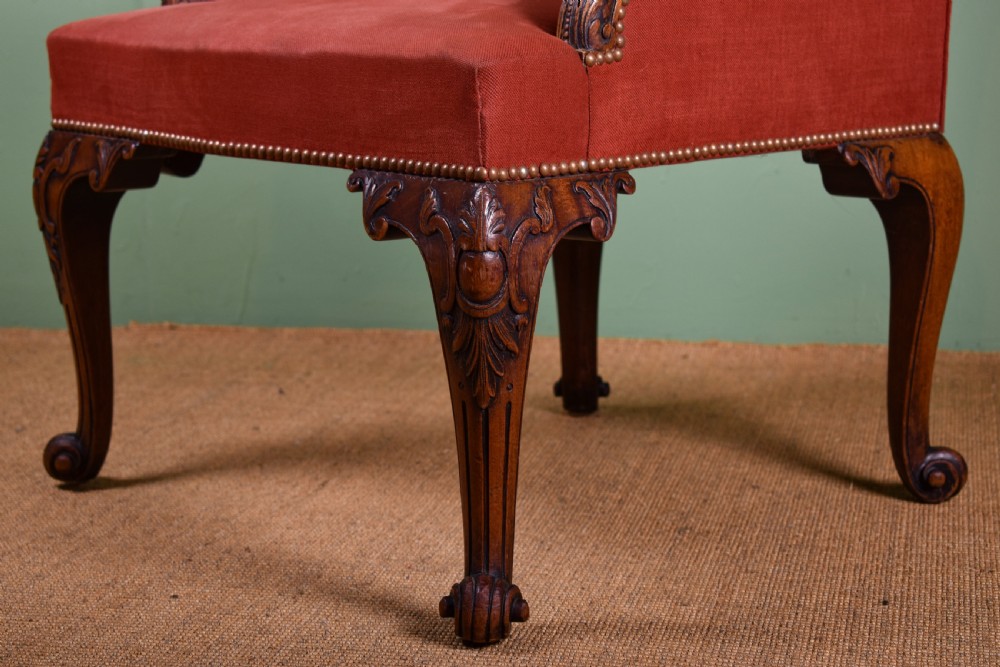 Howard & Sons Mahogany Library Armchair View VII