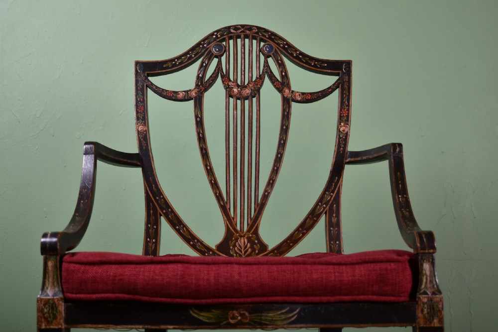 George III Painted Armchair View II